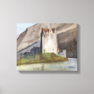 SCOTTISH CASTLES LANDSCAPE WATERVERF CANVAS PRINT
