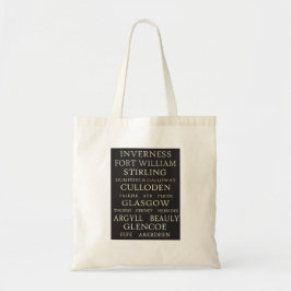 Scottish Cities Natural Canvas tas