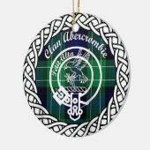 Scottish Clan Abercrombie Tartan en Crest Keramisch Ornament (Links)