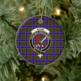 Scottish Clan Adam Tartan en Crest Keramisch Ornament