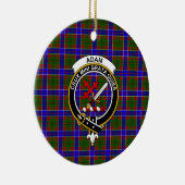 Scottish Clan Adam Tartan en Crest Keramisch Ornament (Rechts)