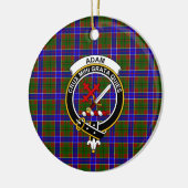Scottish Clan Adam Tartan en Crest Keramisch Ornament (Links)
