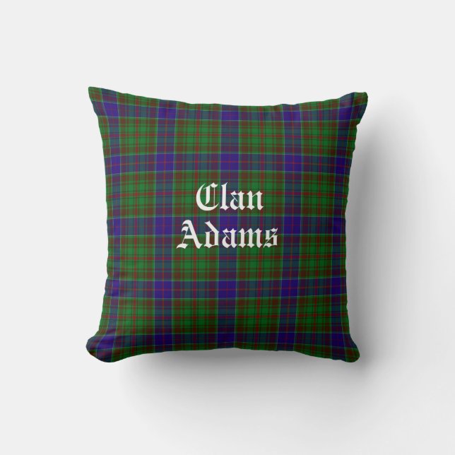 Scottish Clan Adams Tartan Kussen (Voorkant)