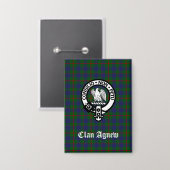 Scottish Clan Agnew Crest & Tartan Button (Voorkant / Achterkant)