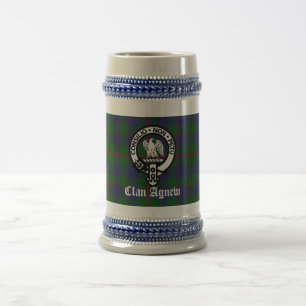 Scottish Clan Agnew Crest & Tartan Custom Bierpul