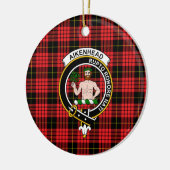 Scottish Clan Aikenhead Tartan en Crest Keramisch Ornament (Links)