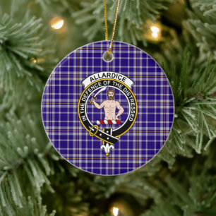 Scottish Clan Allardice Tartan en Crest Keramisch Ornament