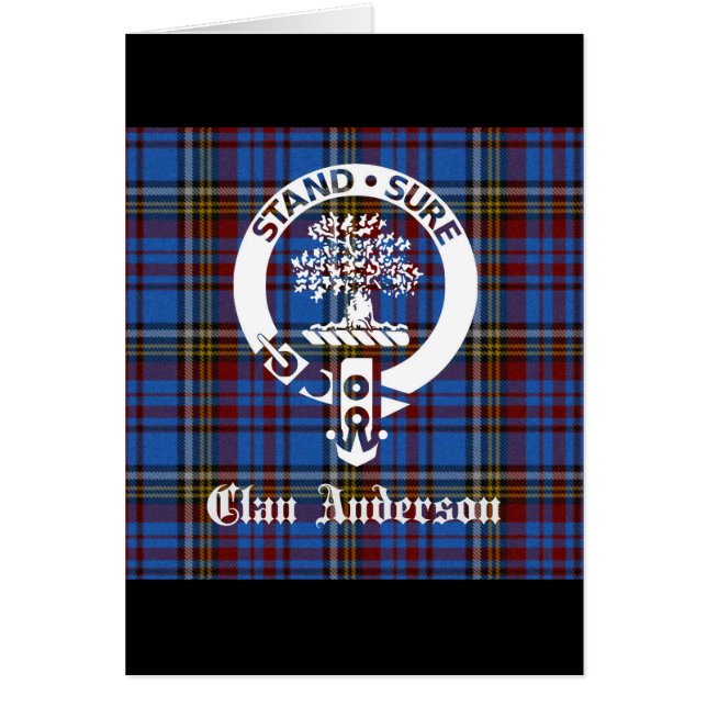 Scottish Clan Anderson Crest & Tartan (Voorkant)