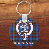 Scottish Clan Anderson Crest & Tartan Sleutelhanger (Voorkant)