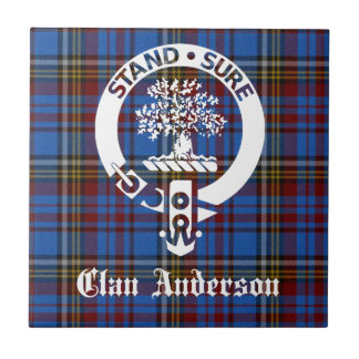 Scottish Clan Anderson Crest & Tartan Tegeltje