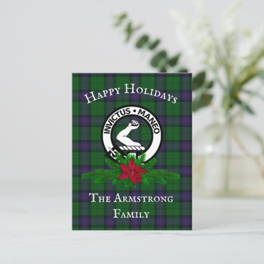 Scottish Clan Armstrong Holiday Briefkaart (Staand voorkant)