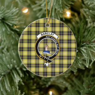 Scottish Clan Barclay Tartan en Crest Keramisch Ornament