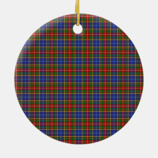Scottish Clan Bethune Tartan en Crest Keramisch Ornament (Achterkant)