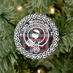 Scottish Clan Borthwick Tartan en Crest Keramisch Ornament