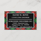 Scottish Clan Boyd Tartan Pset Visitekaartje (Voorkant)