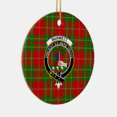 Scottish Clan Burnett Ancient Tartan en Crest Keramisch Ornament (Rechts)