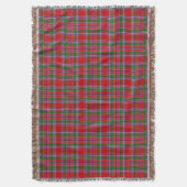 Scottish Clan Burrell Tartan Pset Deken (Voorkant Verticaal)