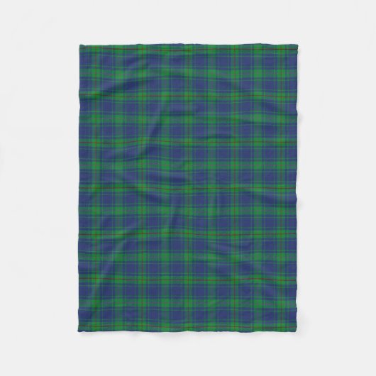 Scottish Clan Burt Tartan Pset Fleece Deken (Voorkant)