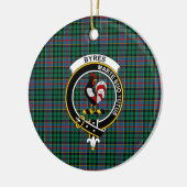 Scottish Clan Byres Tartan en Crest Keramisch Ornament (Links)
