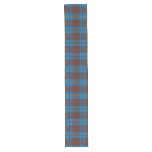 Scottish Clan Cameron Hunting Tartan Pset Lange Tafelloper (Voorkant)
