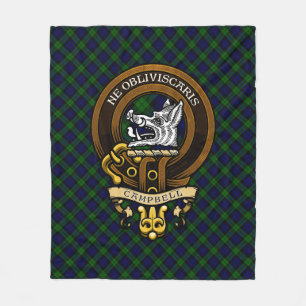Scottish Clan Campbell Badge en Crest Fleece Deken