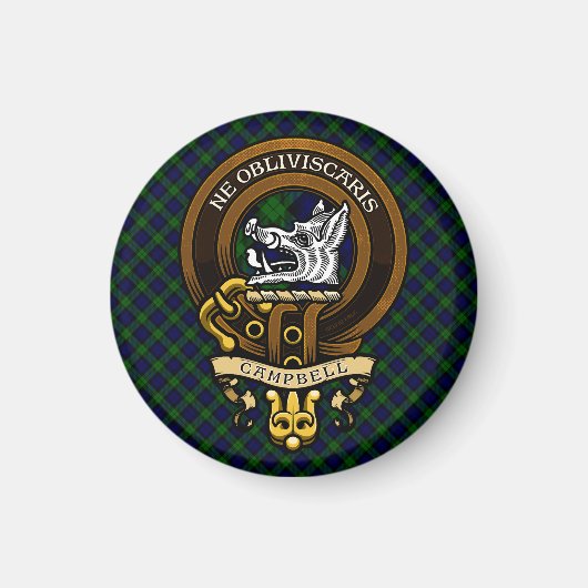 Scottish Clan Campbell Badge en Crest Magneet (Voorkant)