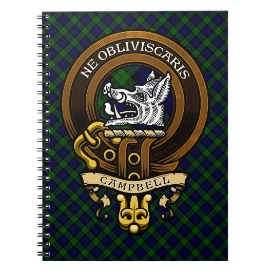 Scottish Clan Campbell Badge en Crest Notitieboek (Voorkant)