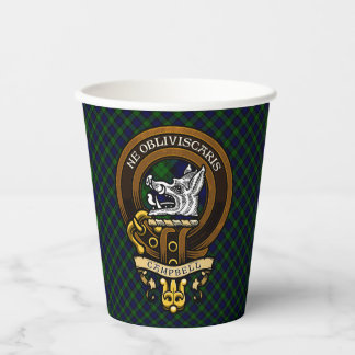 Scottish Clan Campbell Badge en Crest Papieren Bekers