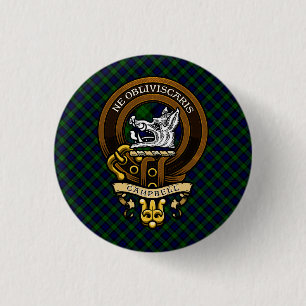 Scottish Clan Campbell Badge en Crest Ronde Button 3,2 Cm