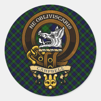 Scottish Clan Campbell Badge en Crest Ronde Sticker