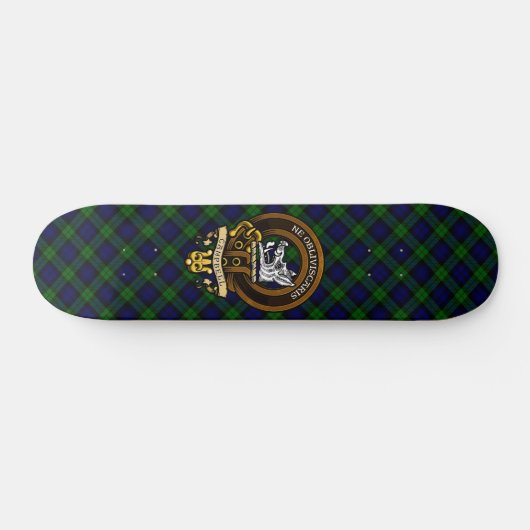 Scottish Clan Campbell Badge en Crest Skateboard (Horizontaal)