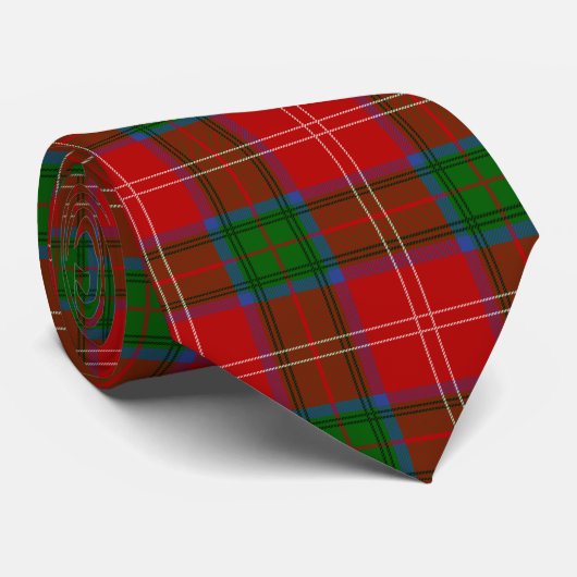 Scottish Clan Chisholm Tartan Pset Stropdas (Opgerold)