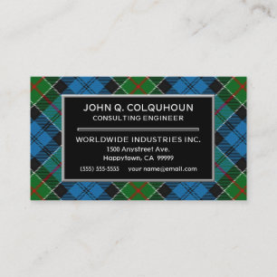 Scottish Clan Colquhoun Tartan Pset Visitekaartje
