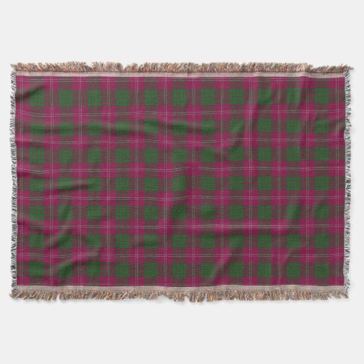 Scottish Clan Crawford Tartan Deken (Voorkant)