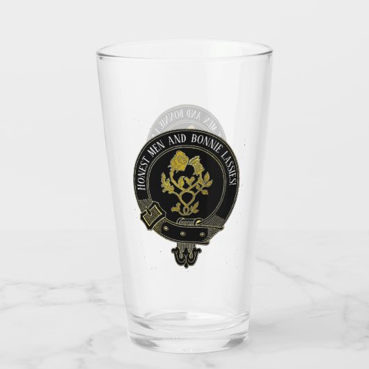 Scottish Clan Crest en Toast Glas (Achterkant)