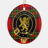 Scottish Clan Crest Lion Tartan Keramisch Ornament (Links)