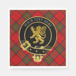 Scottish Clan Crest Lion Tartan Servet