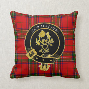 Scottish Clan Crest Roos Thistle Tartan Kussen