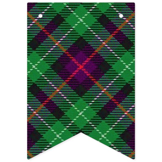 Scottish Clan Cunningham Green en Blue Tartan Vlaggetjes (Eerste vlag)