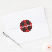 Scottish Clan Cunningham Tartan Pset Ronde Sticker (Envelop)