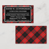 Scottish Clan Cunningham Tartan Pset Visitekaartje (Voorkant / Achterkant)