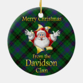 Scottish Clan Davidson kerstornament Keramisch Ornament (Achterkant)