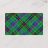 Scottish Clan Davidson Tartan Plays Visitekaartje (Achterkant)