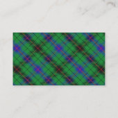 Scottish Clan Davidson Tartan Plays Visitekaartje (Achterkant)
