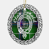 Scottish Clan Donald Tartan en Crest Keramisch Ornament (Links)