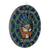 Scottish Clan Douglas Tartan Dartboard Dartbord (Voorkant Links)