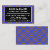 Scottish Clan Elliot Tartan Pset Visitekaartje (Voorkant / Achterkant)