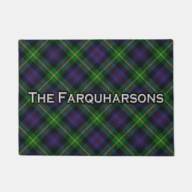 Scottish Clan Farquharson Tartan Welkom Mat (Voorkant)