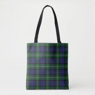 Scottish Clan Forbes Blue Green Tartan Pset Draagtas