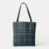 Scottish Clan Forbes Blue Green Tartan Pset Draagtas (Achterkant)